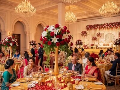 Luxury banquet hall in Delhi with beautiful wedding decorations and modern facilities – book the best venue through Banquet Booking.