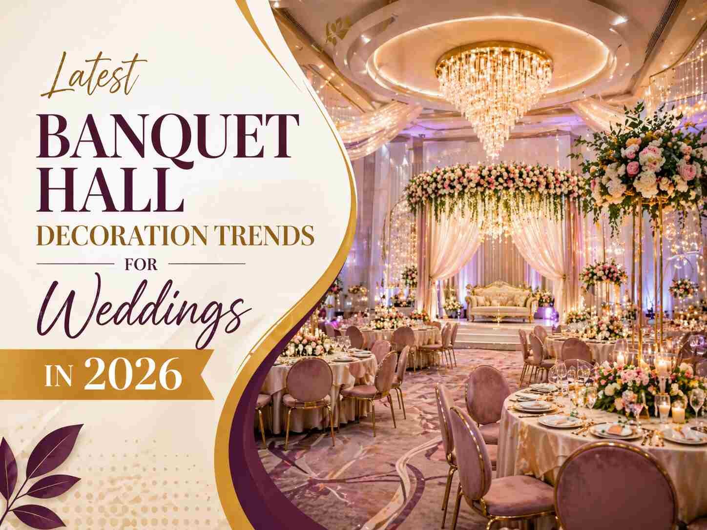 Latest banquet hall decoration trends for weddings