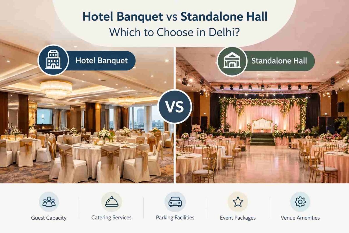 Hotel banquet vs banquet hall for weddings and events in Delhi