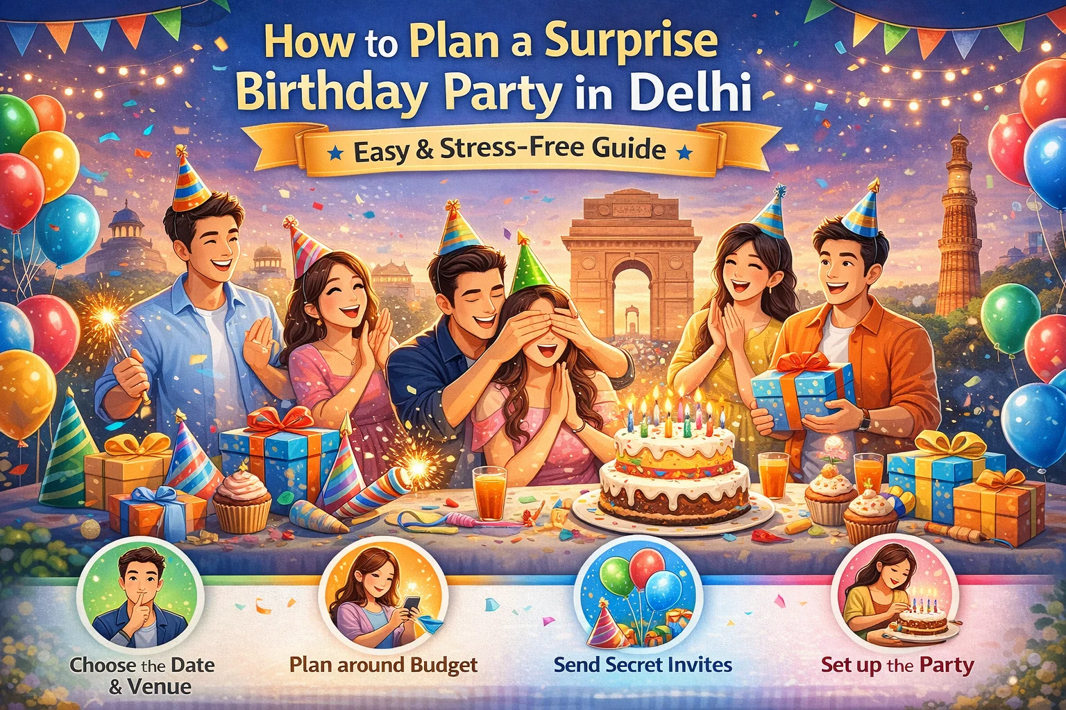 How to Plan a Surprise Birthday Party in Delhi